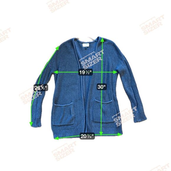 Universal Thread Blue Crochet Knit Long Cardigan Sweater Women’s Size S - Picture 5 of 5